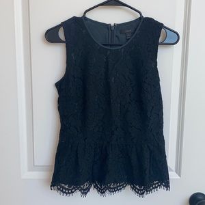 J.crew lace tank black